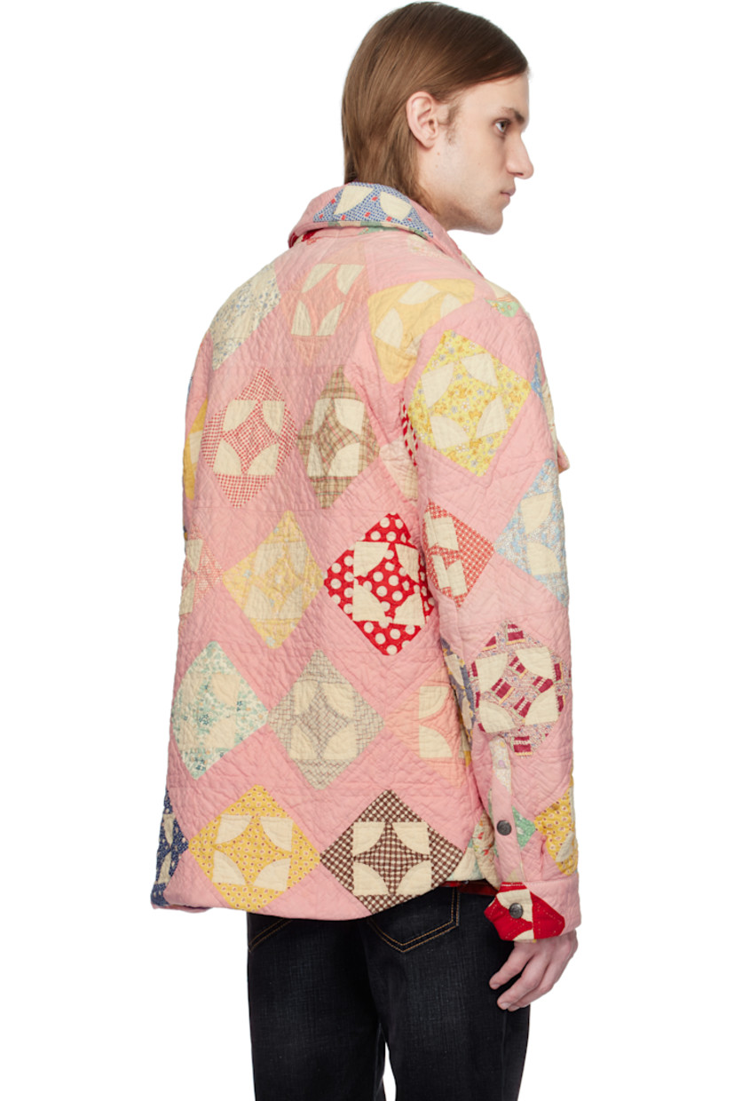 Handcrafted quilted plain-woven cotton jacket. Printed graphic patterns throughout.

· Patchwork construction
· Spread collar
· Press-stud closure
· Flap and welt pockets
· Shirttail hem
· Buttoned barrel cuffs
· Full cupro lining

Each item is unique. Please note that coloration may vary.

Supplier color: Multicolor