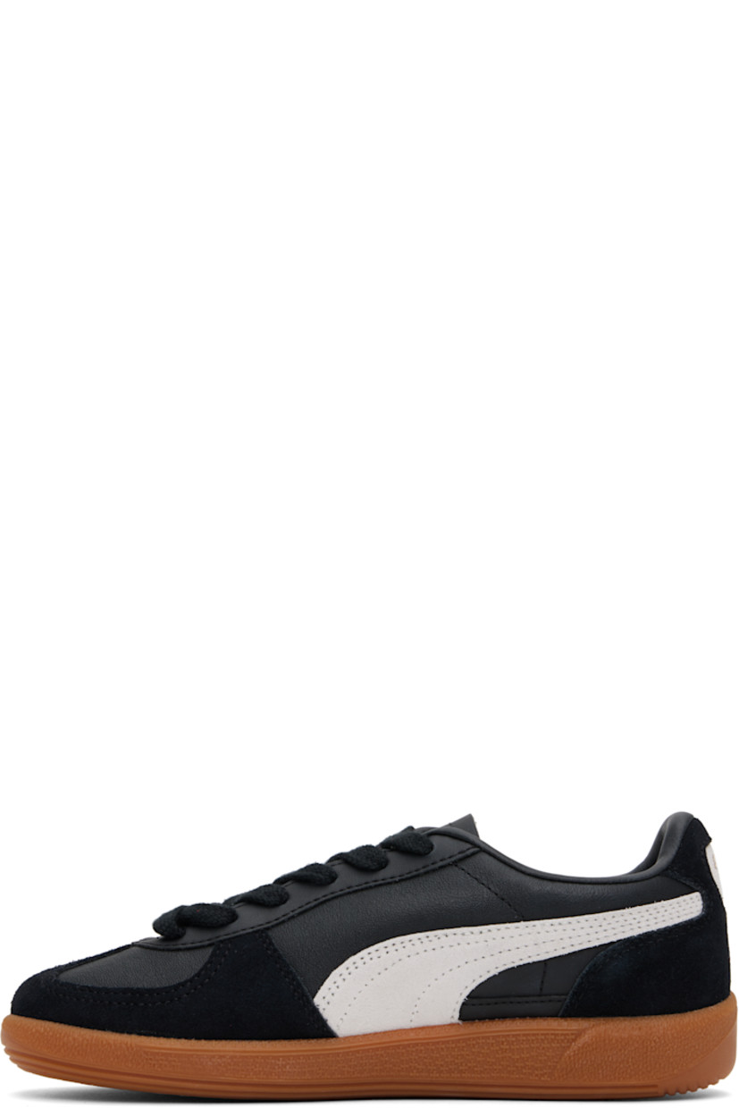 Low-top LWG-certified grained leather and suede sneakers in black and gray.

· Lace-up closure
· Logo embossed at tongue and midsole
· Padded collar
· Formstrip at sides
· Logo flag at outer side
· Logo stamp at heel tab
· Buffed faux-leather lining
· Treaded crêpe-rubber sole

Supplier color: PUMA black/Feather gray/Gum