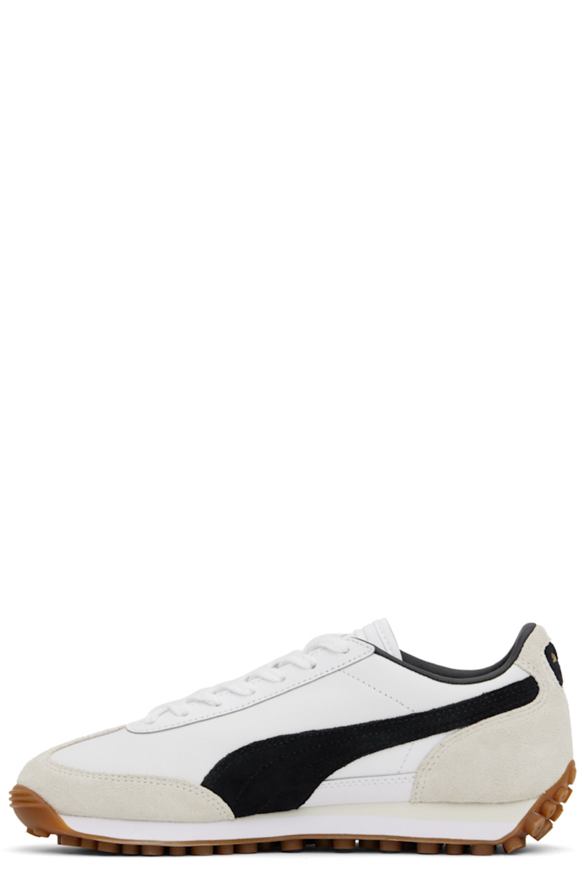 Low-top LWG-certified grained leather sneakers in white and black.

· Faux-suede trim at toe and heel
· Lace-up closure
· Logo embossed at tongue
· Padded collar
· Suede Formstrip at sides
· Logo stamp at outer side and heel tab
· Faux-leather lining
· Foam rubber midsole
· Treaded rubber sole

Supplier color: PUMA white/PUMA black