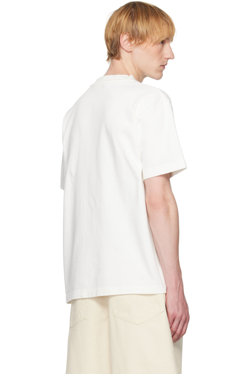 Hand-treated cotton jersey T-shirt.

· Rib-knit crewneck
· Logo embroidered at chest

Supplier color: Salt white