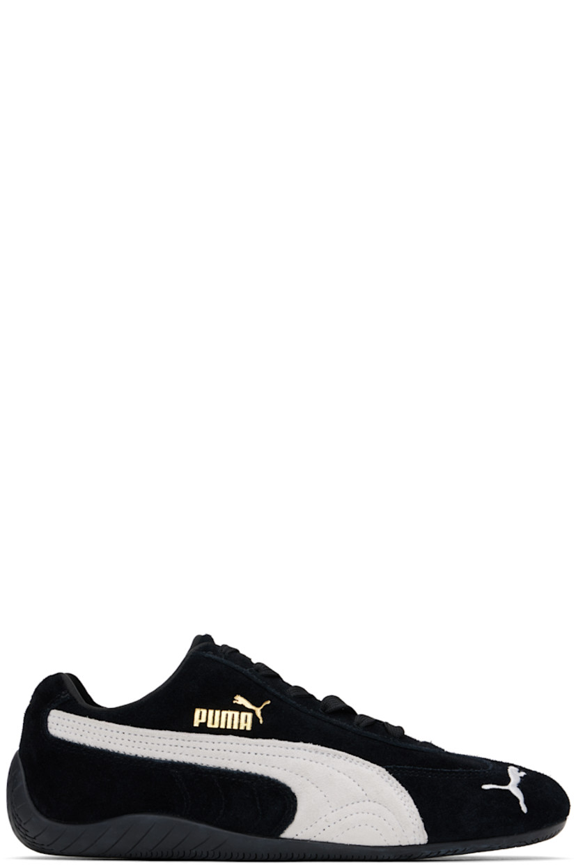 Low-top LWG-certified suede sneakers in black and white.

· Logo embroidered at toe
· Lace-up closure
· Logo stamp at padded tongue
· Padded collar
· Logo stamp at outer side and heel tab
· Formstrip at sides
· Mesh lining
· Treaded rubber sole

Supplier color: PUMA black/PUMA white