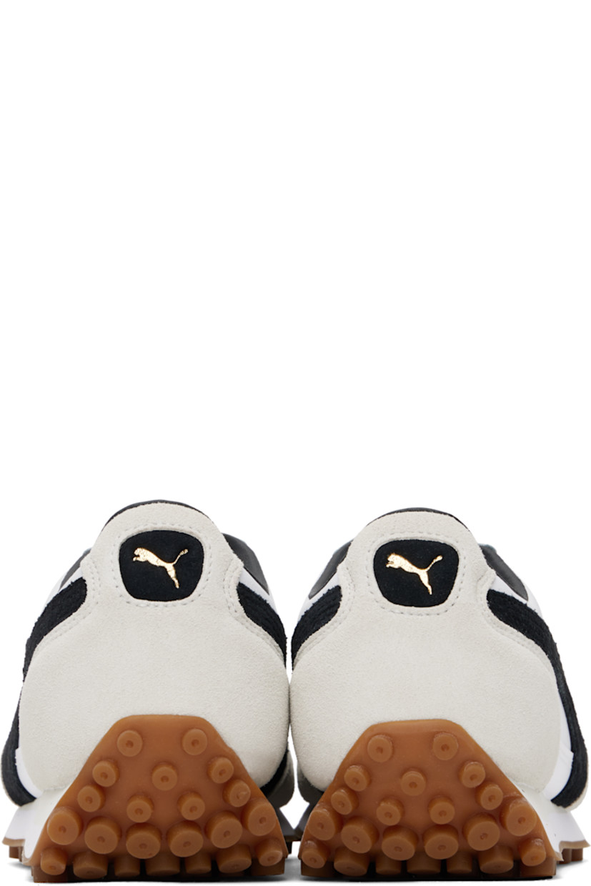 Low-top LWG-certified grained leather sneakers in white.

· Faux-suede trim at toe and heel
· Lace-up closure
· Logo embossed at tongue
· Padded collar
· Suede Formstrip at sides
· Logo stamp at outer side and heel tab
· Faux-leather lining
· Treaded rubber sole

Supplier color: PUMA white/PUMA black