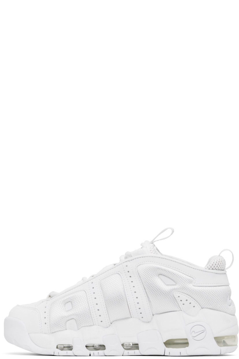 Low-top mesh and buffed faux-leather sneakers in white.

· Perforated detailing throughout
· Swoosh embroidered at toe
· Lace-up closure
· Swoosh appliqué at tongue and heel counter
· Pull-loop at tongue and heel collar
· Padded tongue and collar
· Padded logo appliqué at sides
· Max Air unit at foam rubber midsole
· Treaded rubber sole

Please note that this item may be shipped only within North America.

Supplier color: White/White
