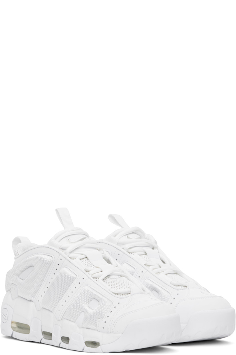 Low-top mesh and buffed faux-leather sneakers in white.

· Perforated detailing throughout
· Swoosh embroidered at toe
· Lace-up closure
· Swoosh appliqué at tongue and heel counter
· Pull-loop at tongue and heel collar
· Padded tongue and collar
· Padded logo appliqué at sides
· Max Air unit at foam rubber midsole
· Treaded rubber sole

Please note that this item may be shipped only within North America.

Supplier color: White/White