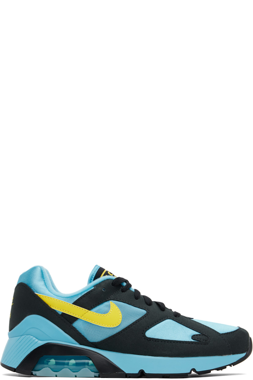 Low-top mesh and suede sneakers in blue and black.

· Lace-up closure
· Logo printed at tongue
· Padded collar
· Swoosh appliqué at sides
· Logo embroidered at heel counter
· Fleece lining
· Air Max unit at rubber midsole
· Treaded rubber sole

Please note that this item may be shipped only within North America.

Supplier color: Black/Baltic blue