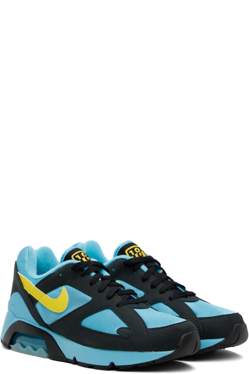 Low-top mesh and suede sneakers in blue and black.

· Lace-up closure
· Logo printed at tongue
· Padded collar
· Swoosh appliqué at sides
· Logo embroidered at heel counter
· Fleece lining
· Air Max unit at rubber midsole
· Treaded rubber sole

Please note that this item may be shipped only within North America.

Supplier color: Black/Baltic blue
