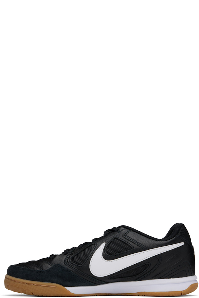 Low-top grained leather and canvas sneakers in black.

· Suede trim at toe
· Lace-up closure
· Logo patch at padded tongue
· Padded collar
· Swoosh appliqué at sides
· Mesh lining
· Treaded rubber sole

Please note that this item may be shipped only within North America.

Supplier color: Black/Gum light brown/White