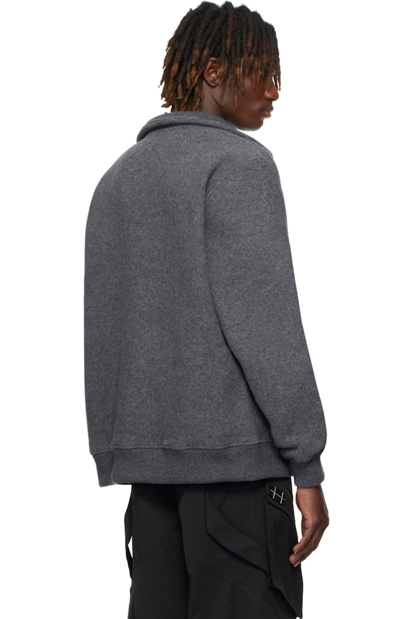 Recycled wool-blend Kind Fleece jacket.

· Stand collar
· Two-way zip closure
· Welt pockets
· Rib-knit hem and cuffs
· Embroidered logo patch at sleeve

Part of the Black Label collection.

Supplier color: Quarry grey