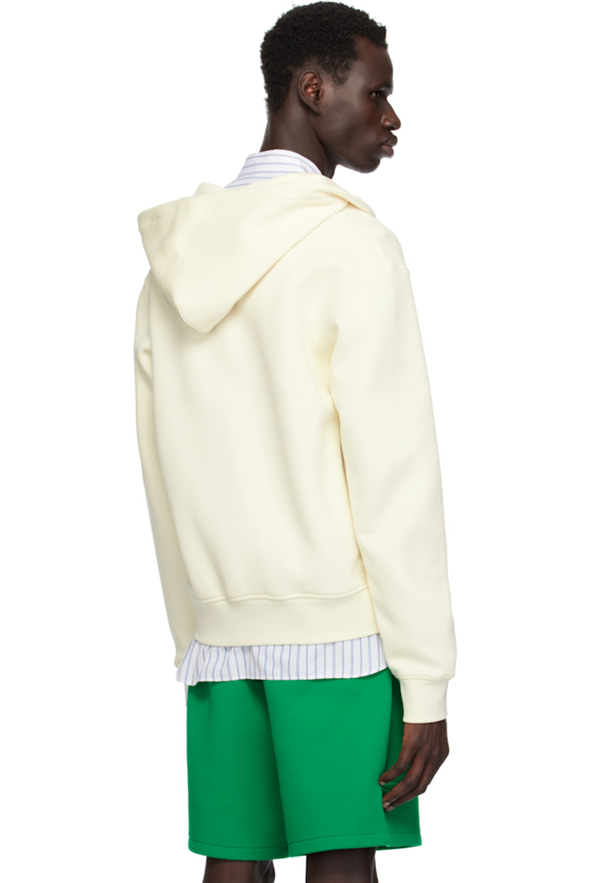 Relaxed-fit double-faced cotton-blend jersey hoodie.

· Drawstring at hood
· Logo bonded at chest
· Zip closure
· Zip pockets 
· Rib-knit hem and cuffs
· Dropped shoulders 

Supplier color: Cream