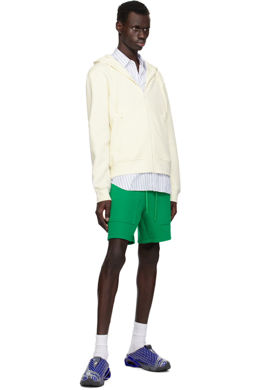 Relaxed-fit double-faced cotton-blend jersey hoodie.

· Drawstring at hood
· Logo bonded at chest
· Zip closure
· Zip pockets 
· Rib-knit hem and cuffs
· Dropped shoulders 

Supplier color: Cream