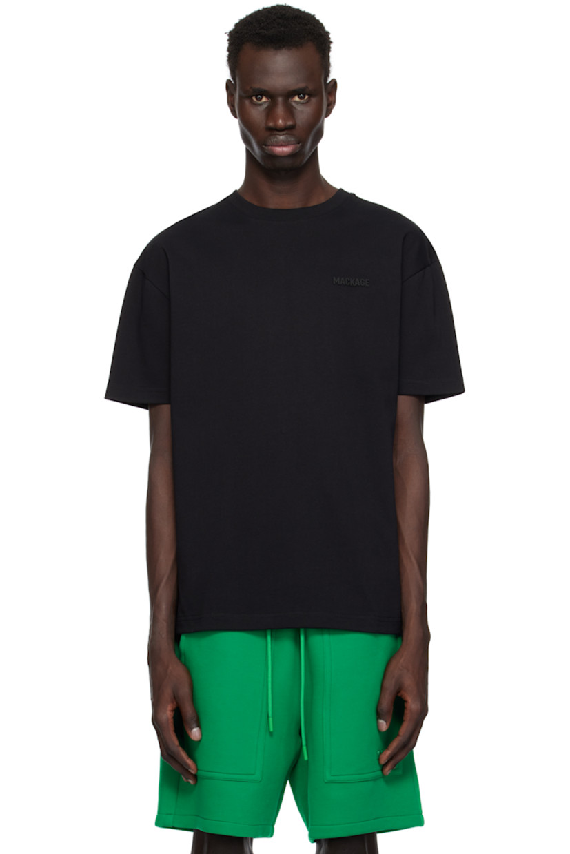 Relaxed-fit organic cotton jersey T-shirt.

· Rib-knit crewneck
· Logo bonded at chest
· Dropped shoulders

Supplier color: Black