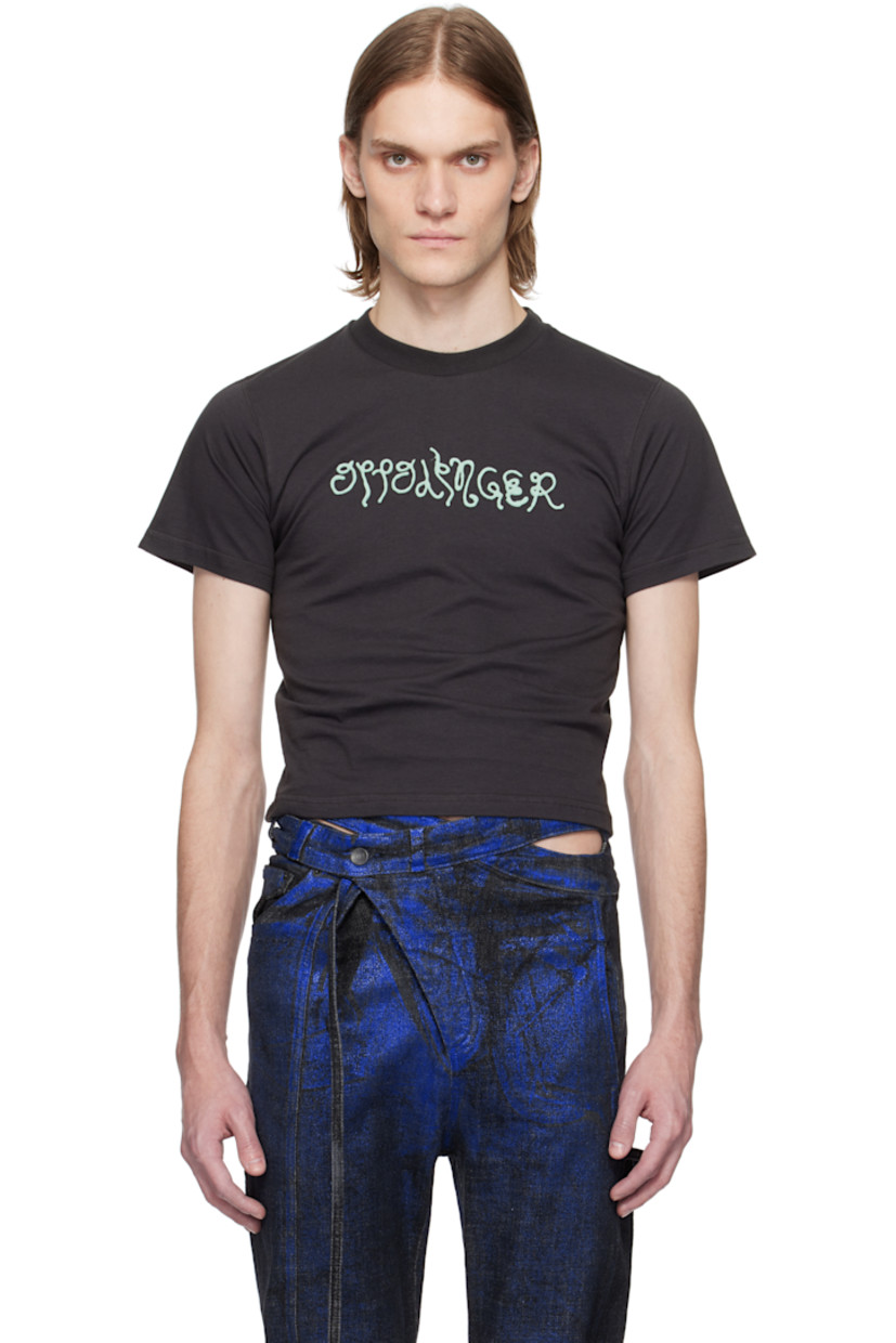 Garment-dyed organic cotton jersey T-shirt.

· Rib-knit crewneck
· Logo bonded at front

Supplier color: Black