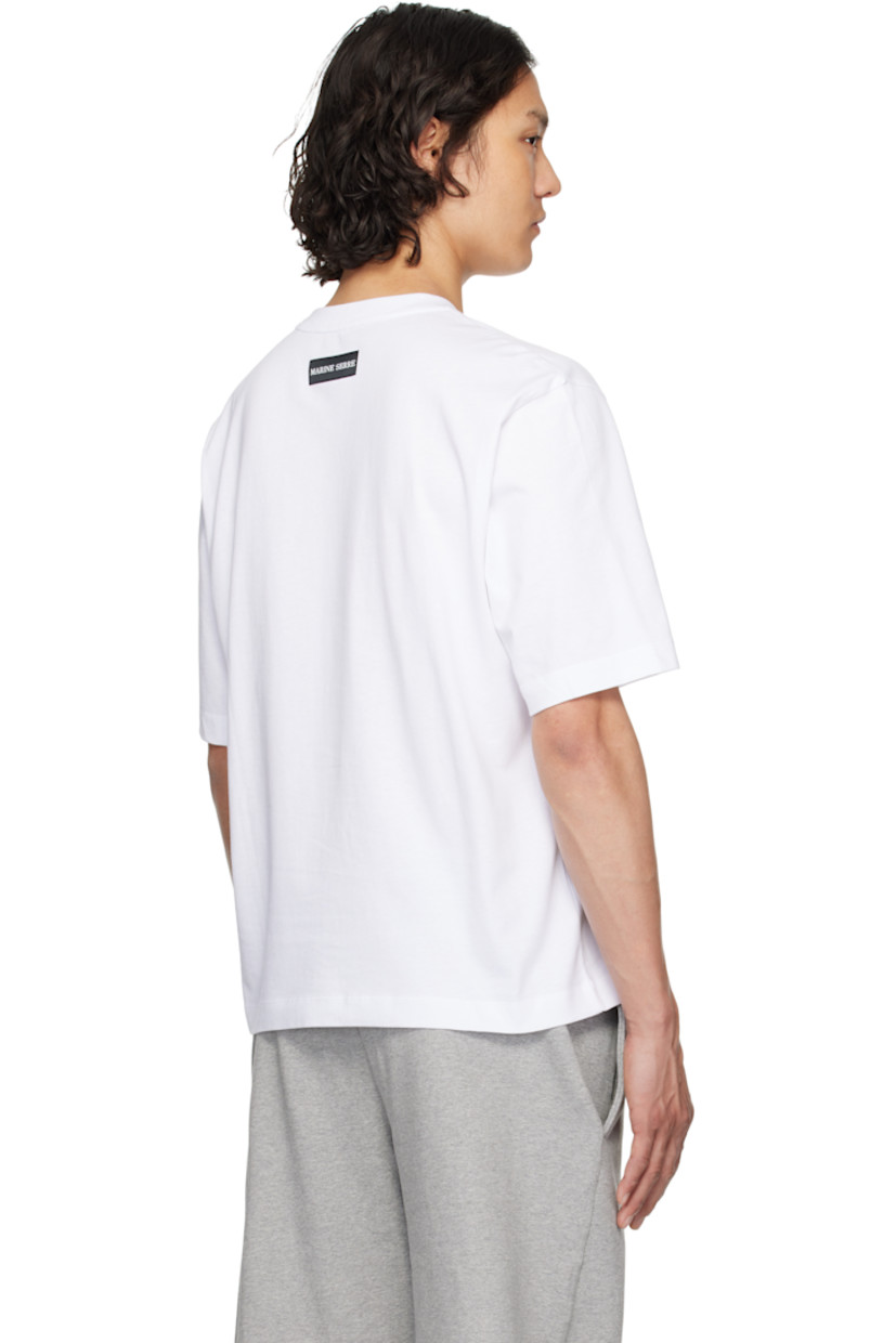 GOTS-certified organic cotton jersey T-shirt. 

· Rib-knit crewneck
· Logo embroidered at front
· Logo patch at back collar

Part of the Borderline collection.

Supplier color: White cotton