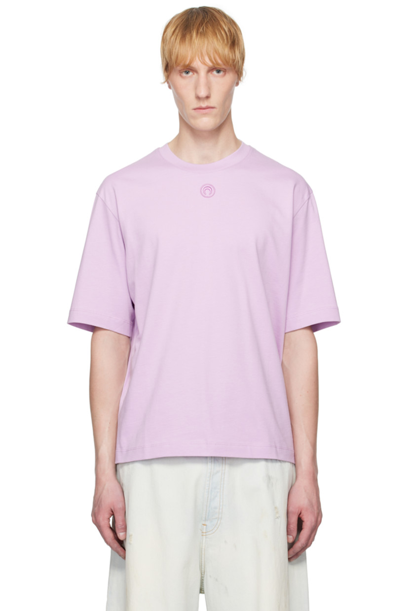 Organic cotton jersey T-shirt.

· Rib-knit crewneck
· Logo graphic embroidered at chest
· Logo patch at back collar

Part of the BORDERLINE collection.

Supplier color: Cotton sweet lilac
