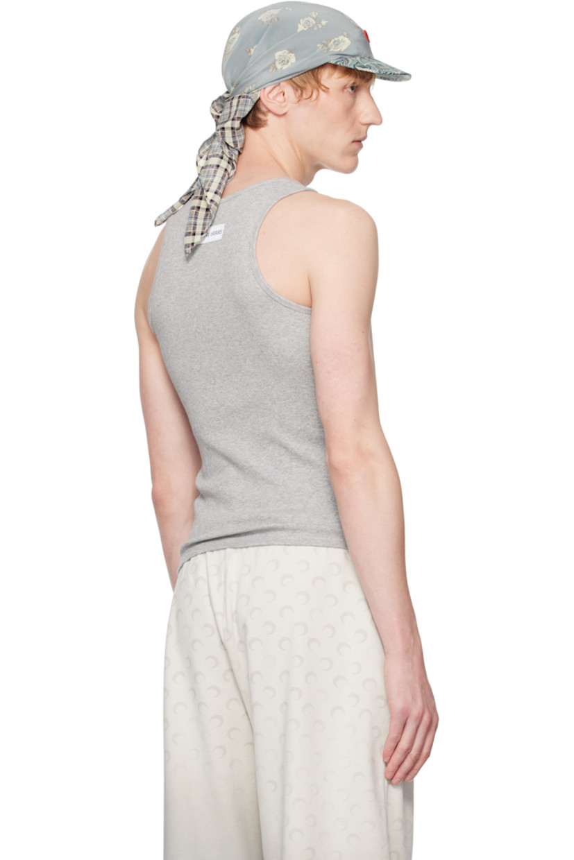 Stretch GOTS-certified organic cotton ribbed jersey tank top. 

· Scoop neck
· Logo embroidered at chest
· Logo patch at back collar

Part of the Boderline collection. 

Supplier color: Grey