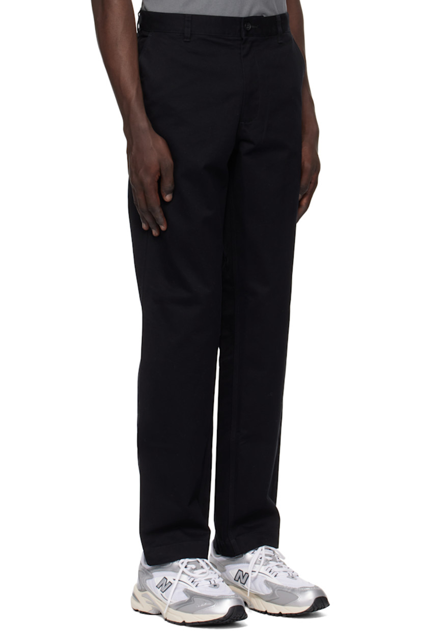 Durable straight-leg cotton twill trousers. 

· Belt loops
· Four-pocket styling
· Zip fly
· Logo embroidered at back waistband 

Supplier color: Black