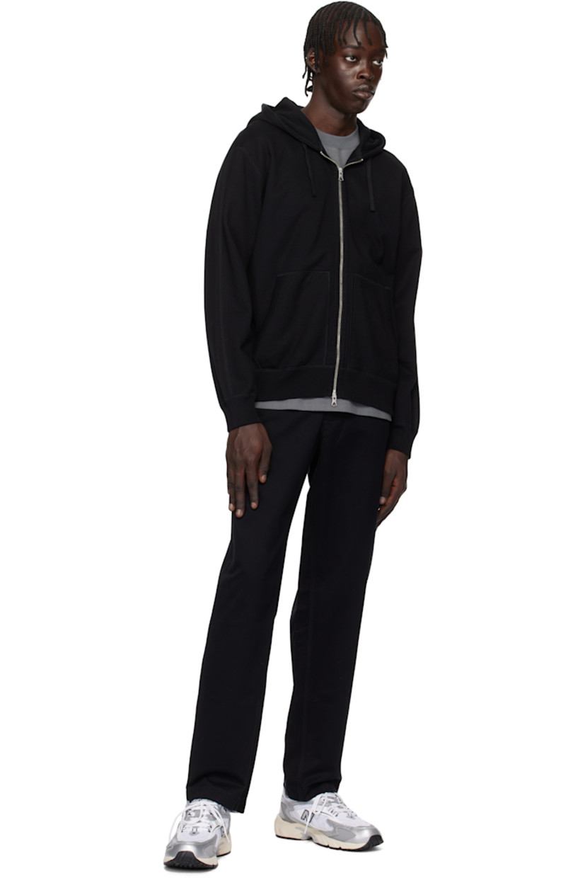 Durable straight-leg cotton twill trousers. 

· Belt loops
· Four-pocket styling
· Zip fly
· Logo embroidered at back waistband 

Supplier color: Black