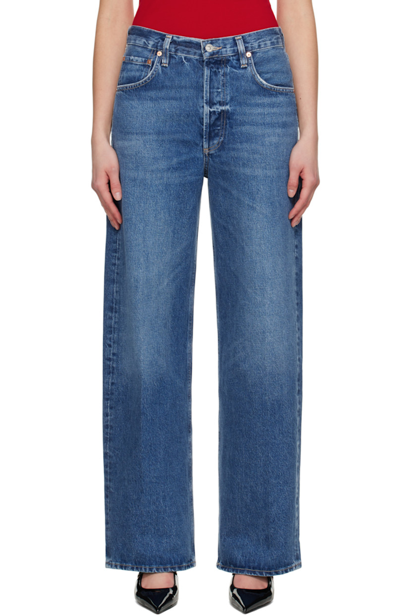 Loose-fit non-stretch regenerative cotton denim jeans. Fading, whiskering, and distressing throughout.

· Belt loops
· Five-pocket styling
· Button-fly
· Logo flag at front waistband
· Leather logo patch at back waistband
· Logo-engraved silver- and copper-tone hardware
· Contrast stitching in tan

Part of the HUMANITY collection.

Supplier color: Claremont