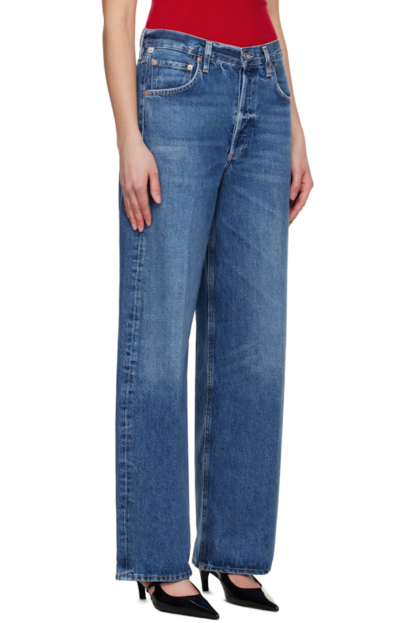 Loose-fit non-stretch regenerative cotton denim jeans. Fading, whiskering, and distressing throughout.

· Belt loops
· Five-pocket styling
· Button-fly
· Logo flag at front waistband
· Leather logo patch at back waistband
· Logo-engraved silver- and copper-tone hardware
· Contrast stitching in tan

Part of the HUMANITY collection.

Supplier color: Claremont