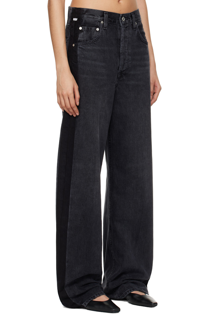 Loose-fit non-stretch regenerative cotton denim jeans. Fading, whiskering, and distressing throughout.

· Belt loops
· Five-pocket styling
· Button-fly
· Logo flag at front waistband
· Stripe at outseams
· Leather logo patch at back waistband
· Logo-engraved silver-tone hardware

Part of the HUMANITY collection.

Supplier color: Black salt
