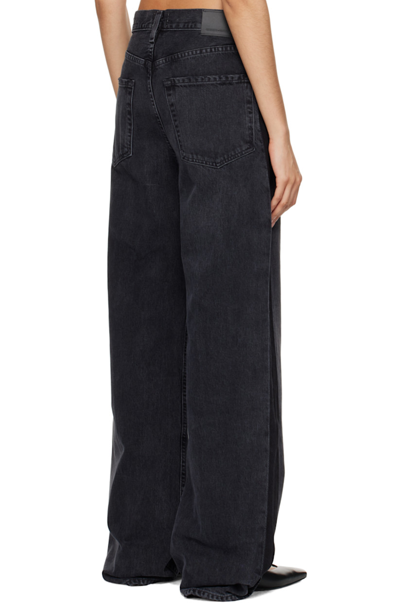 Loose-fit non-stretch regenerative cotton denim jeans. Fading, whiskering, and distressing throughout.

· Belt loops
· Five-pocket styling
· Button-fly
· Logo flag at front waistband
· Stripe at outseams
· Leather logo patch at back waistband
· Logo-engraved silver-tone hardware

Part of the HUMANITY collection.

Supplier color: Black salt