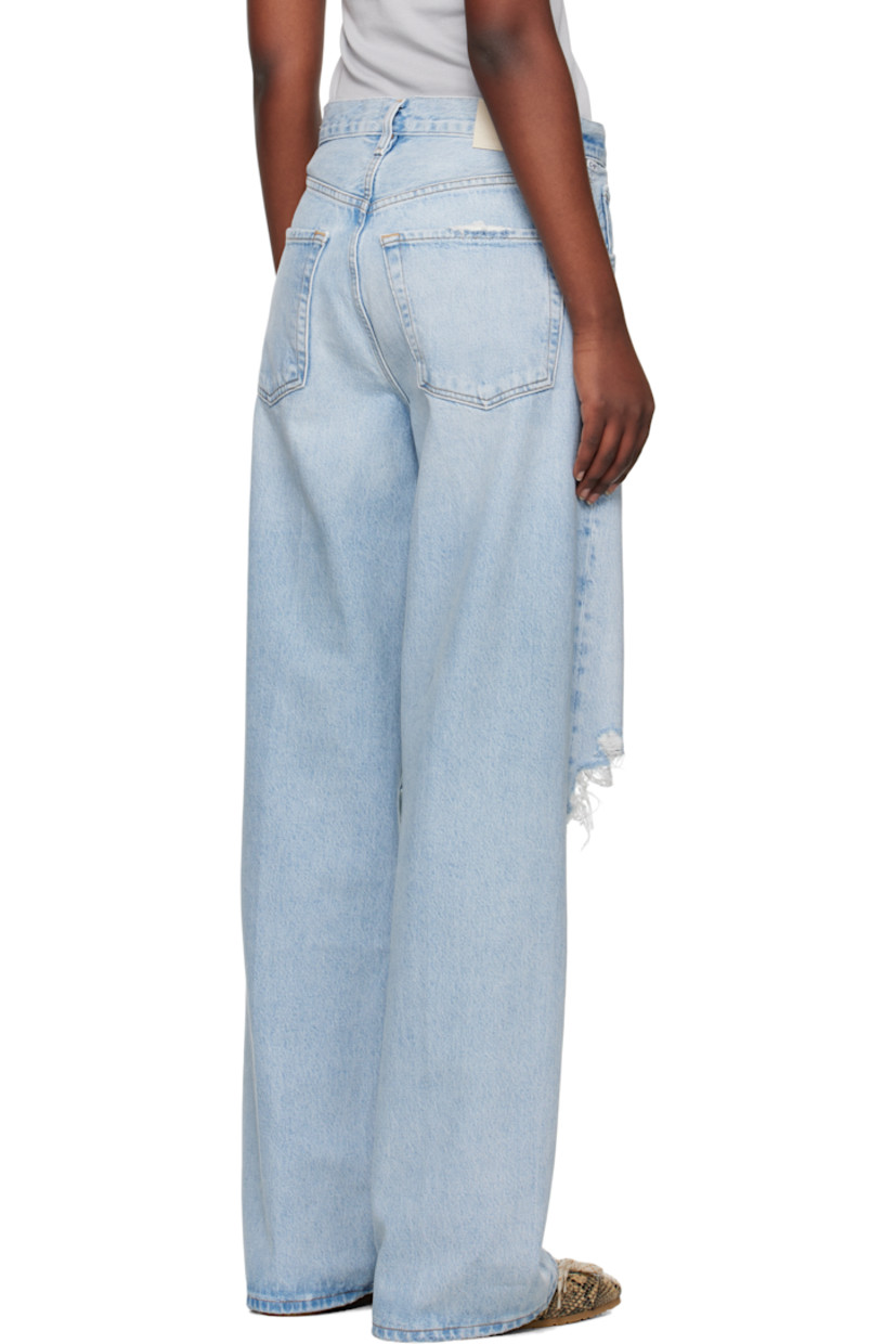 Heavyweight non-stretch regenerative cotton-blend denim jeans. Distressing, fading, and whiskering throughout.

· Loose-fit
· Mid-rise
· Belt loops and logo flag at waistband
· Five-pocket styling
· Button fly
· Rip at knees
· Leather logo patch at back waistband
· Logo-engraved silver-tone hardware
· Contrast stitching in tan

Part of the HUMANITY collection.

Supplier color: Pagoda