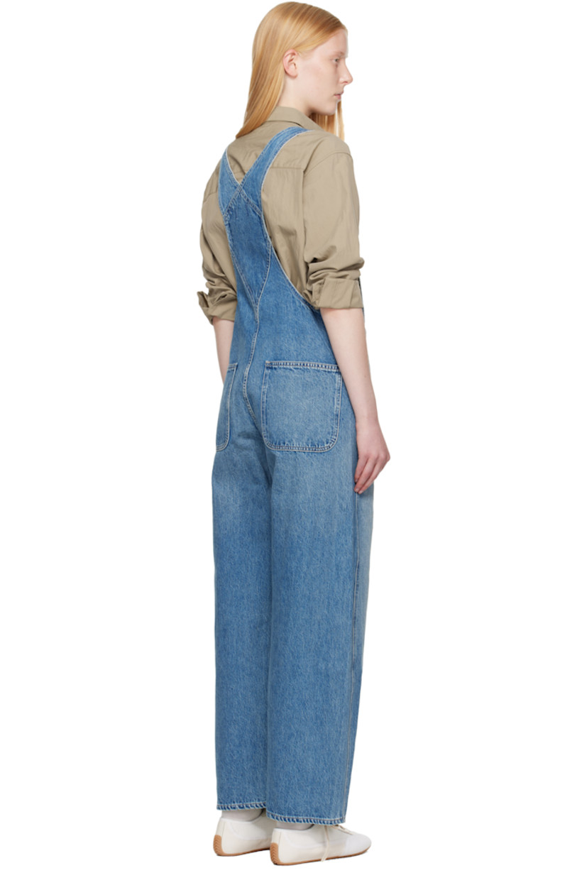 Non-stretch regenerative cotton denim overalls. Fading and whiskering throughout.

· Square neck
· Patch pocket at chest
· Four-pocket styling
· Mock fly
· Button fastening at outseams
· Logo patch at outseam
· Adjustable shoulder straps
· Logo-engraved silver-tone hardware
· Contrast stitching in beige

Supplier color: Arta