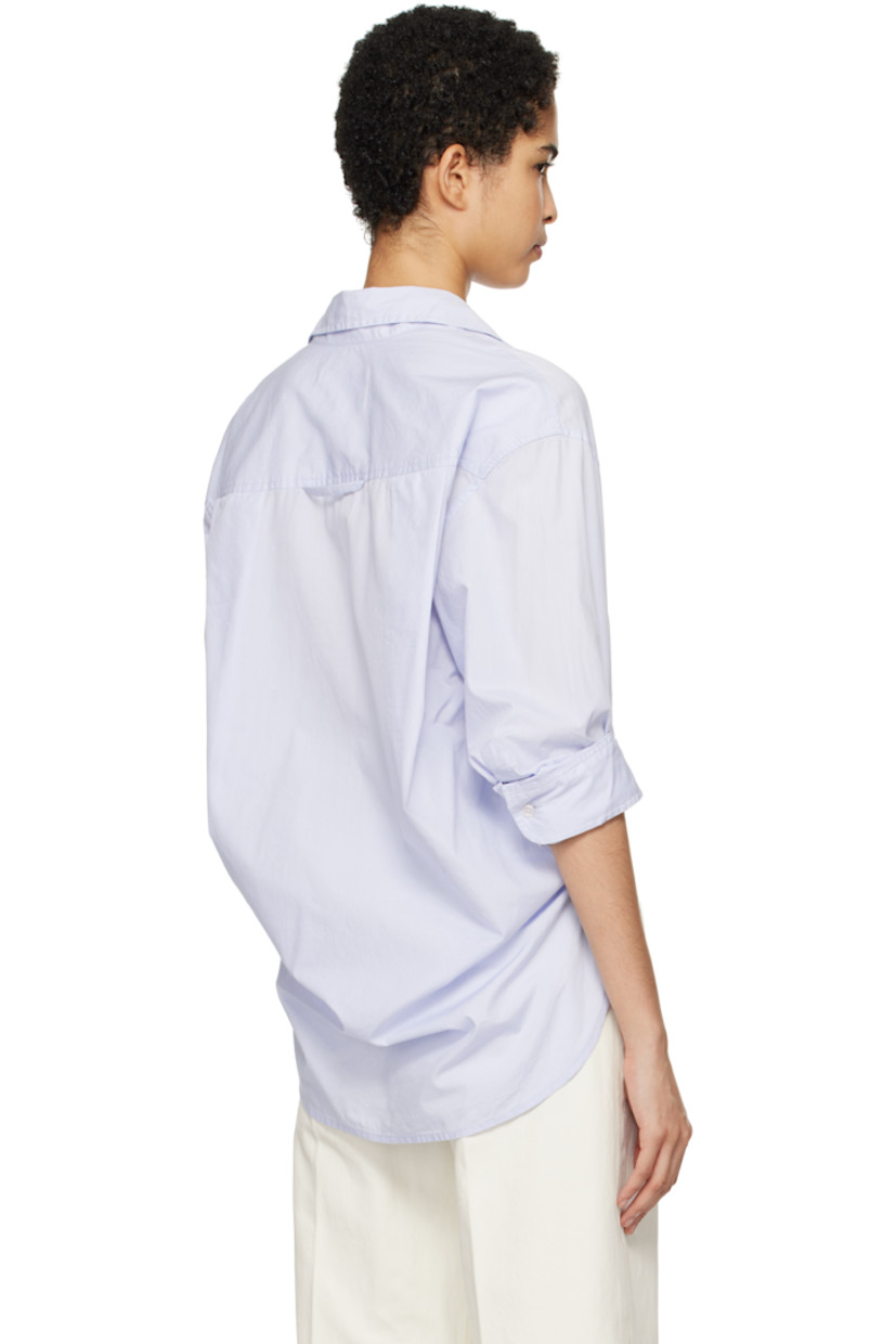 Loose-fit lightweight cotton poplin shirt.

· Spread collar
· Button closure
· Patch pocket at chest
· Droptail hem
· Dropped shoulders
· Button fastenings at sleeves
· Single-button barrel cuffs
· Locker loop and pleats at back yoke

Part of the HUMANITY collection.

Supplier color: Santa Cruz