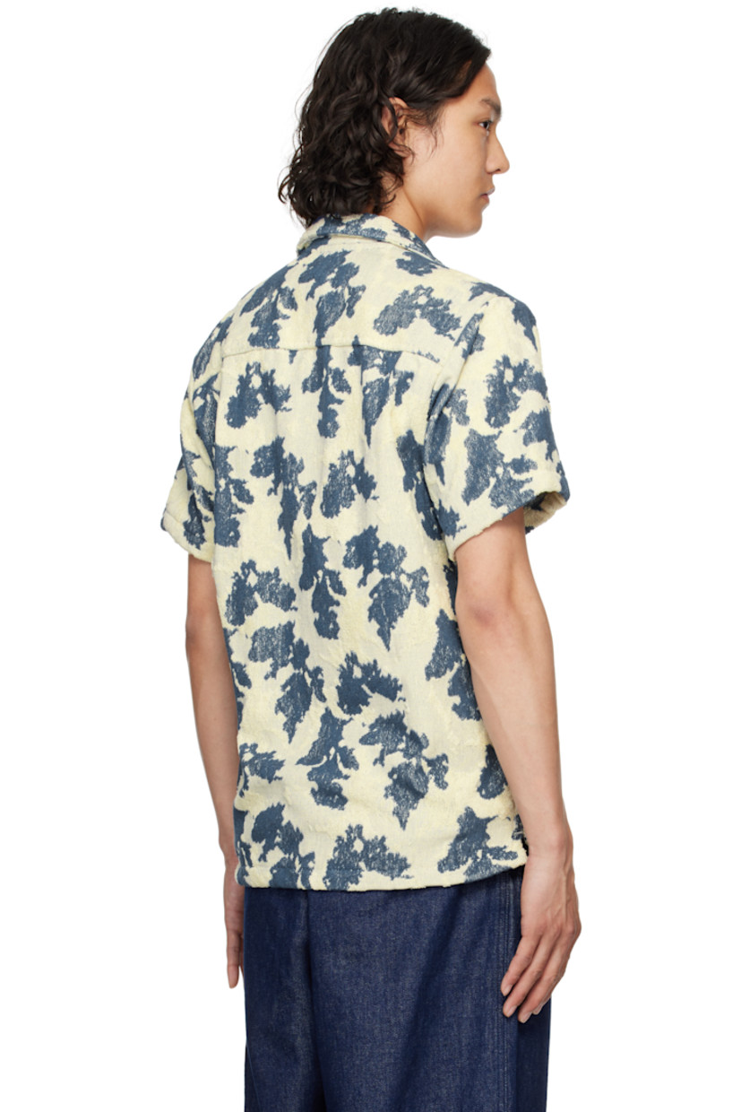 Heavyweight cotton terrycloth shirt. Jacquard graphic pattern throughout.

· Open spread collar
· Button closure
· Tennis-tail hem

Supplier color: Multi