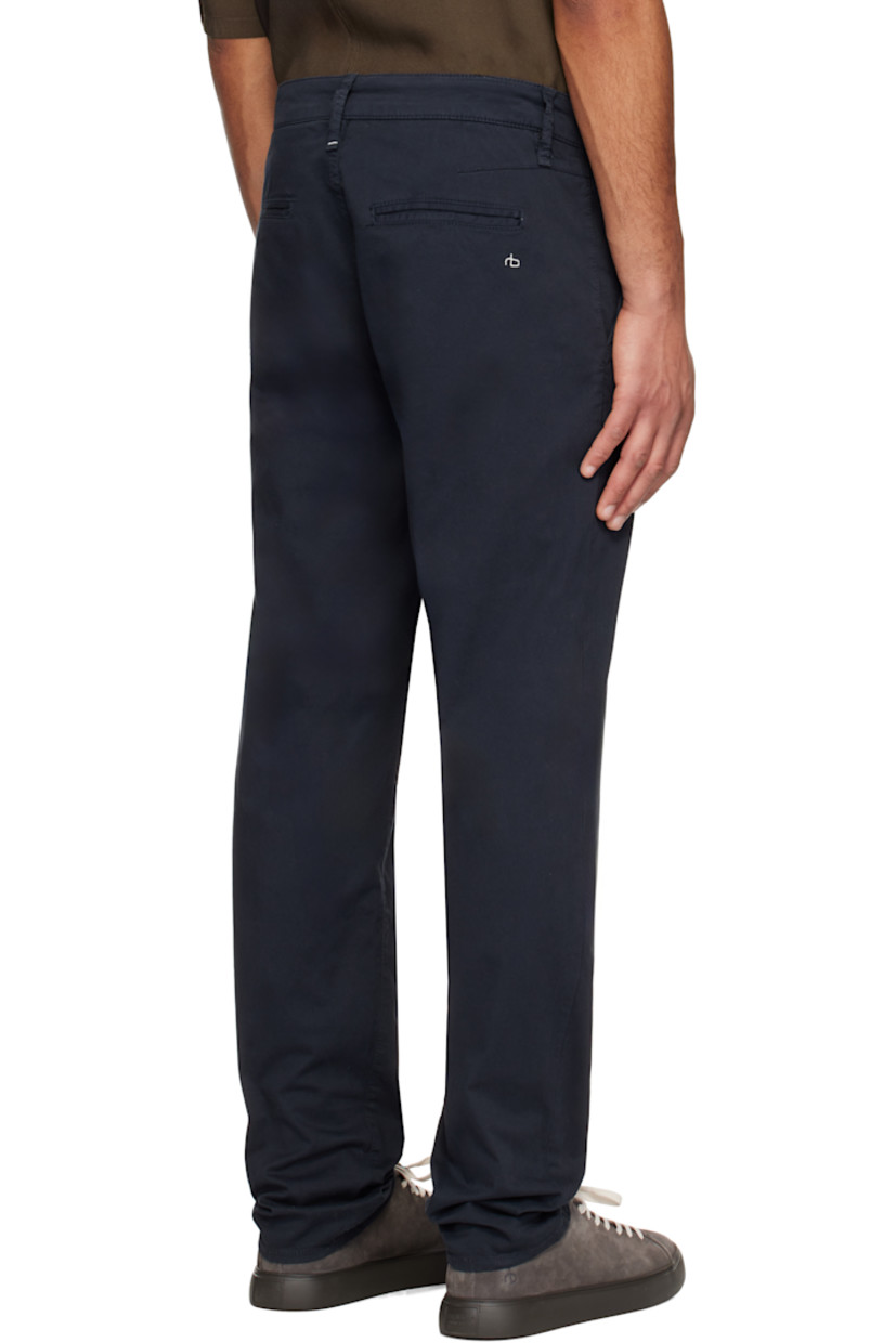 Slim-fit stretch cotton twill trousers.

· Mid-rise
· Belt loops
· Four-pocket styling
· Zip-fly
· Logo embroidered at back pocket

Supplier color: Salute