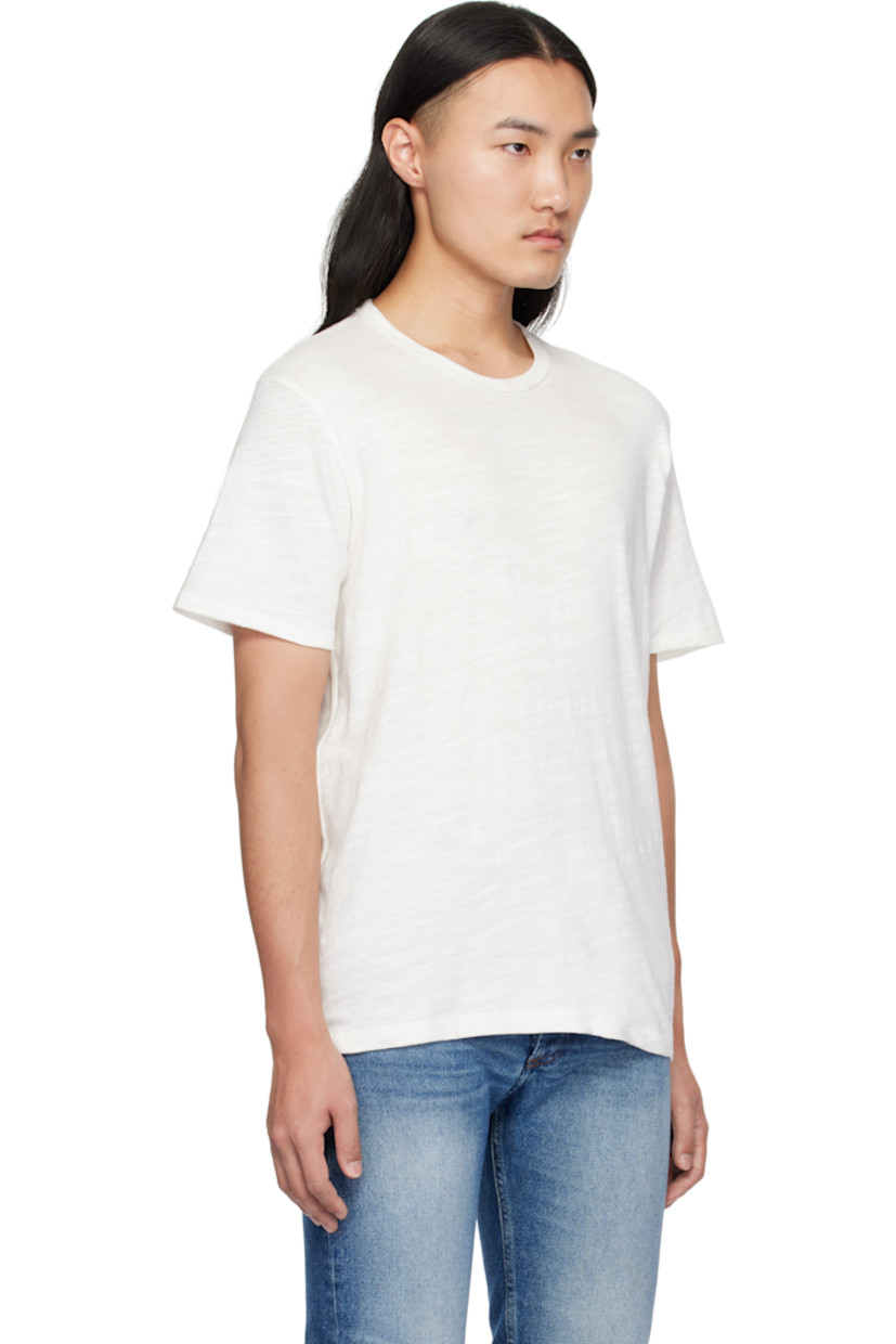 Slub cotton jersey T-shirt. Rib-knit crewneck.

Supplier color: White
