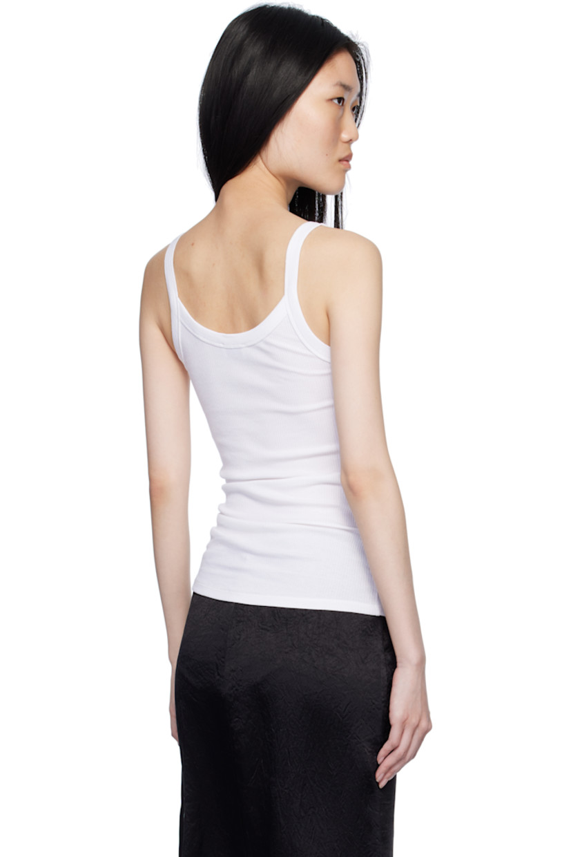Rib-knit stretch organic cotton tank top. 

· Lightweight and slim-fit
· Scoop neck

Part of the Core Collection.

Supplier color: White