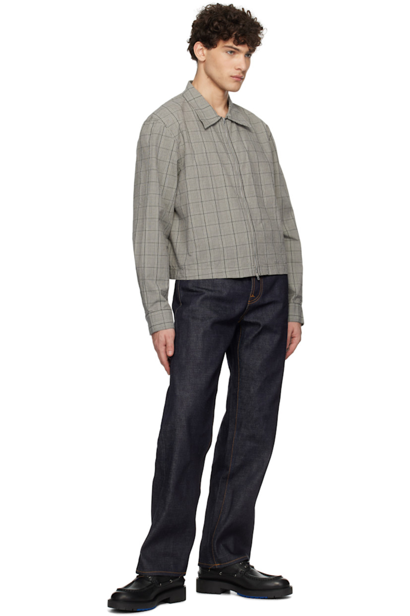 14.2 oz non-stretch organic cotton selvedge denim jeans.

· Loose-fit and wide-leg
· High-rise
· Belt loops
· Five-pocket styling
· Button fly
· Jacron logo patch at back waistband
· Logo patch at back pocket
· Topstitching at back pockets
· Logo-engraved antiqued silver-tone hardware
· Contrast stitching in tan

Supplier color: Ace selvage