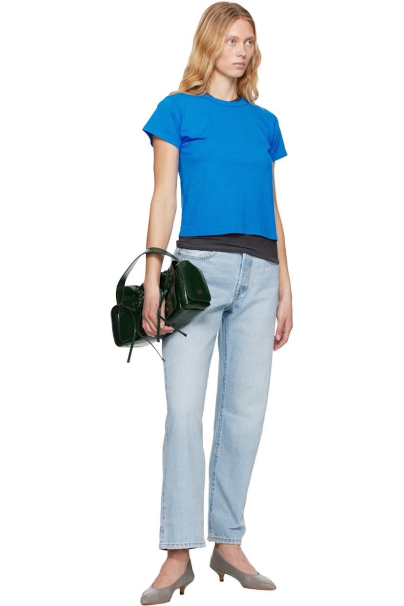 Loose-fit and straight-leg non-stretch denim jeans. Fading, whiskering, and subtle distressing throughout.

· Mid-rise
· Belt loops
· Five-pocket styling
�· Button fly
· Logo patch at back waistband
· Logo flag at back pocket
· Logo-engraved silver- and copper-tone hardware
· Contrast stitching in tan

Supplier color: Ever afternoon
