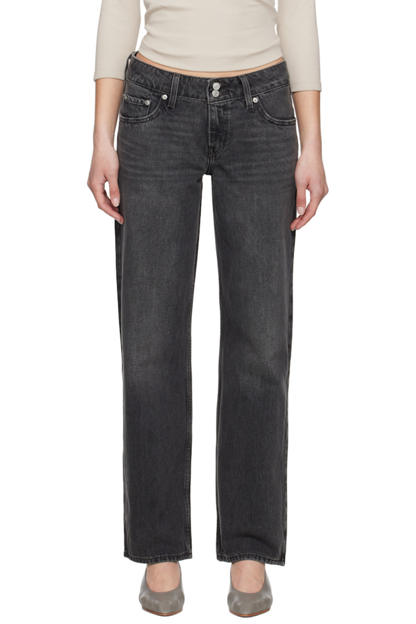 Loose-fit and straight-leg non-stretch denim jeans. Fading and whiskering throughout.

· Low-rise
· Belt loops
· Five-pocket styling
· Zip fly
· Jacron logo patch at back waistband
· Logo flag at back pocket
· Logo-engraved silver-tone hardware

Supplier color: Mic dropped