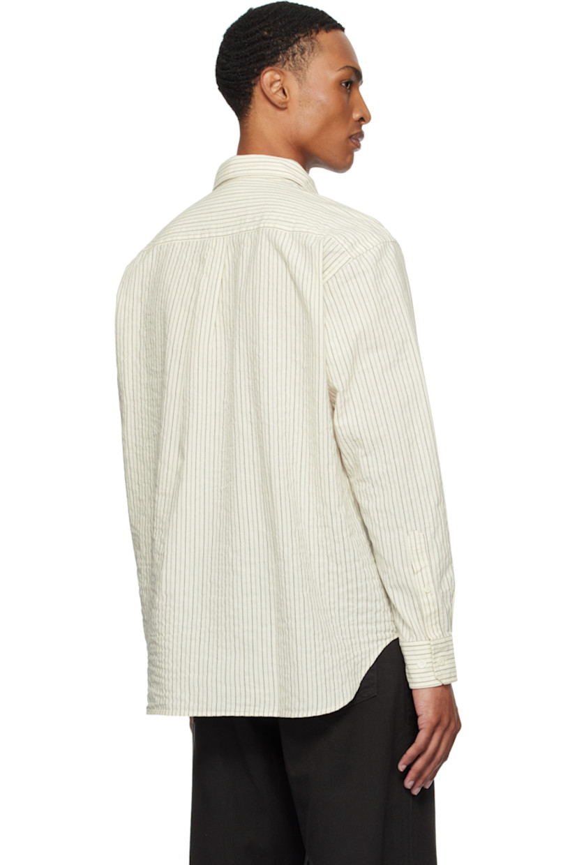 Stretch cotton-blend seersucker shirt. Stripes throughout.

· Spread collar
· Button closure
· Patch pocket at chest
· Shirttail hem
· Buttoned barrel cuffs
· Box pleat at back yoke

Supplier color: Chestnut