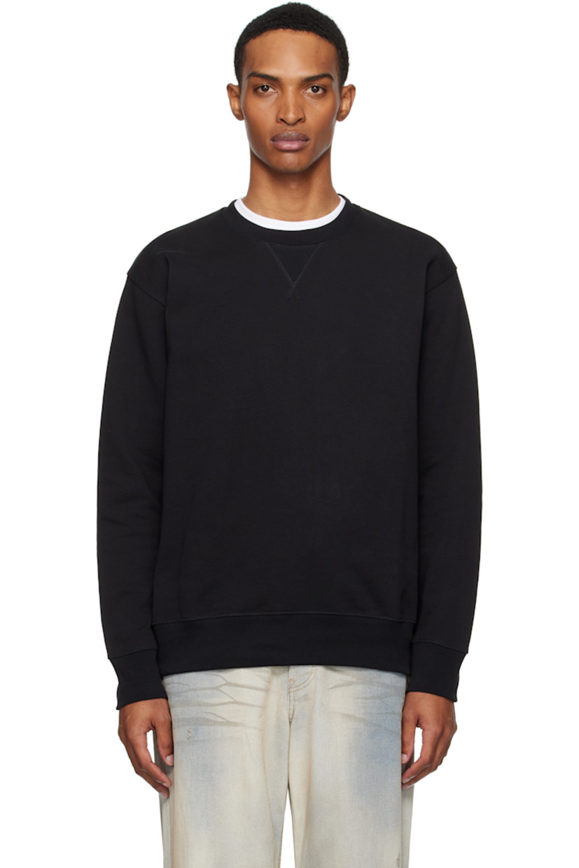 385 gsm organic cotton French terry sweatshirt.

· Rib-knit crewneck, hem, and cuffs
· Logo flag at side seam

Supplier color: Black