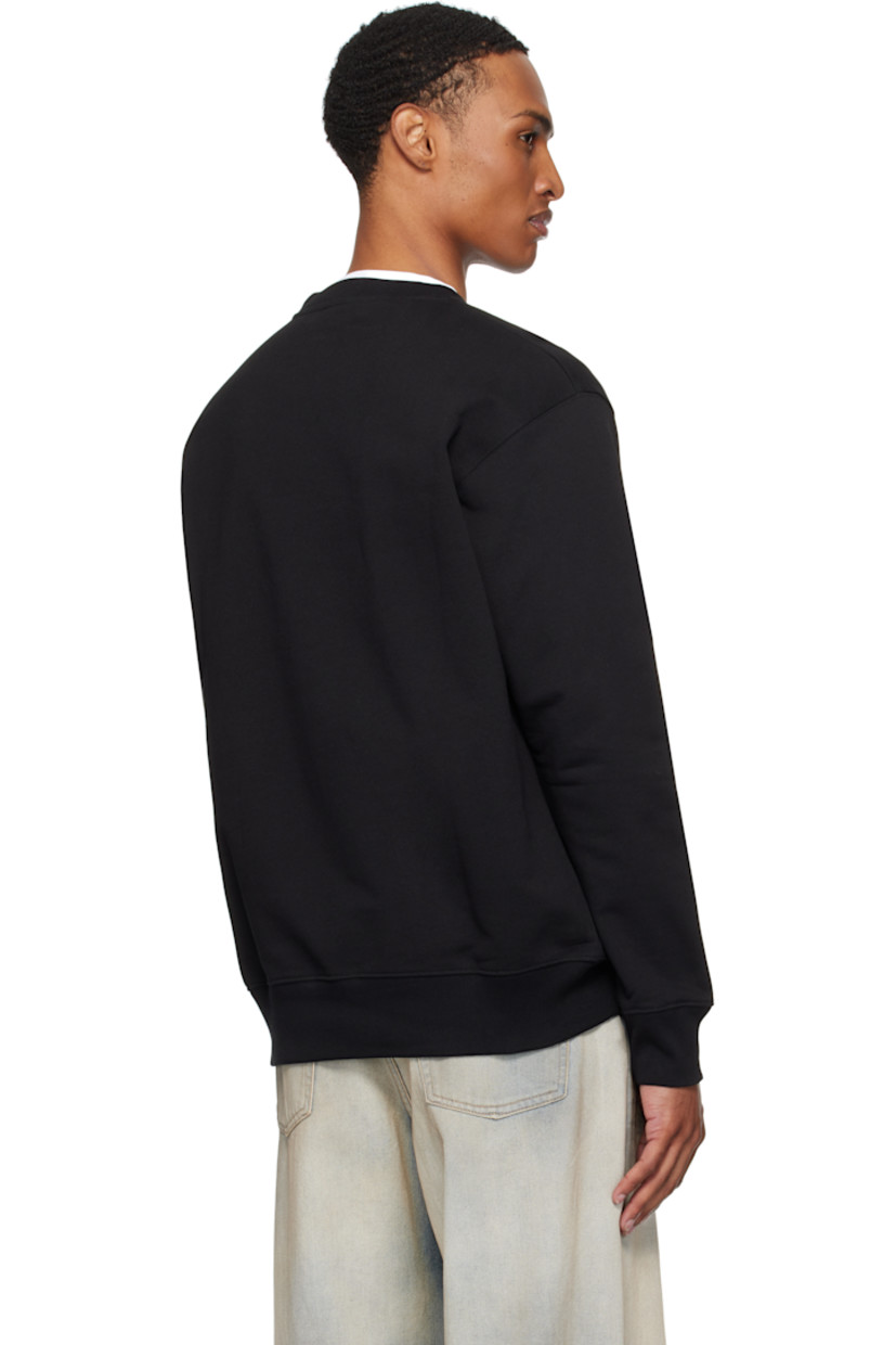 385 gsm organic cotton French terry sweatshirt.

· Rib-knit crewneck, hem, and cuffs
· Logo flag at side seam

Supplier color: Black