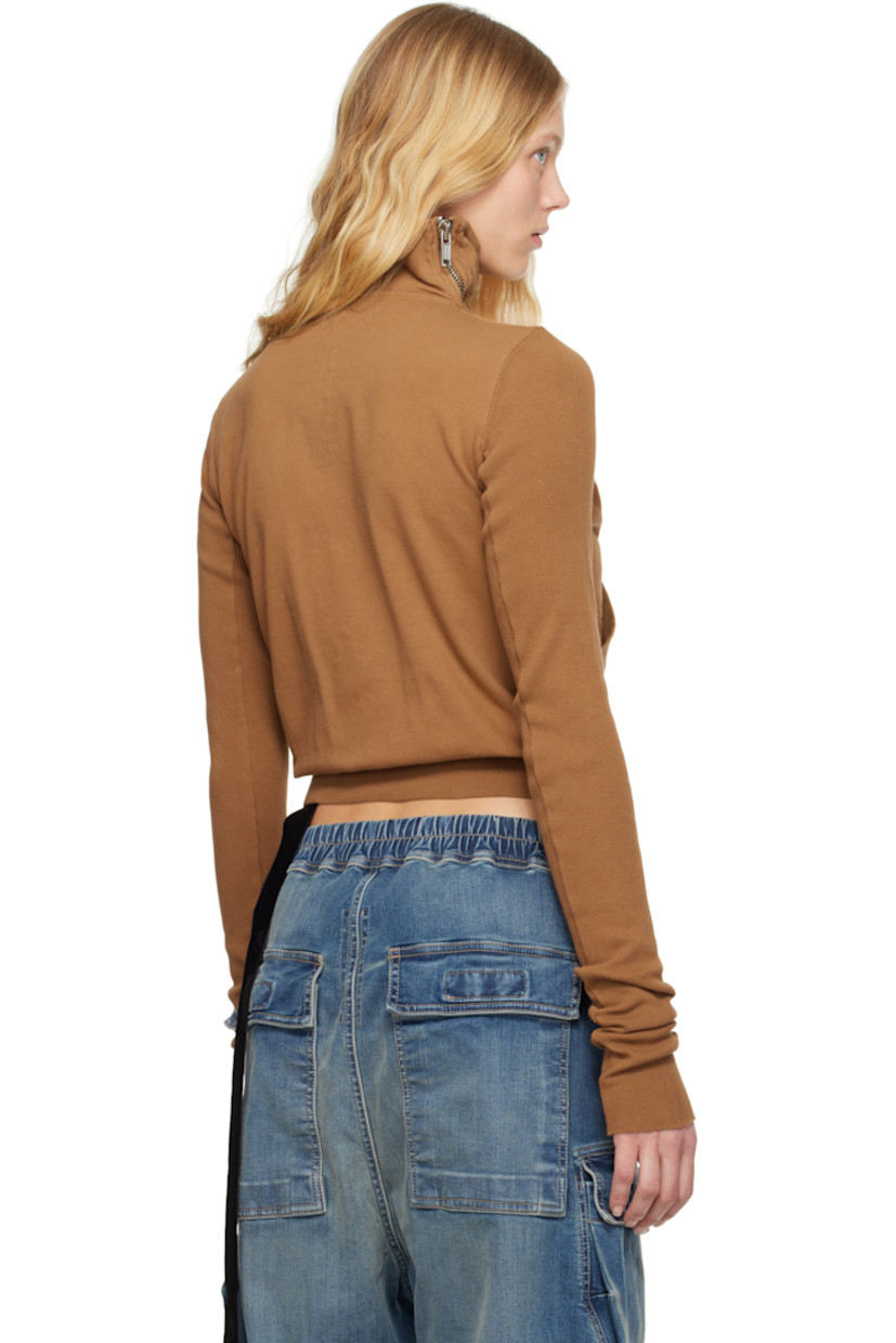 Heavyweight GOTS-certified organic cotton jersey sweatshirt.

· Garment-dyed
· Funnel neck
· Offset zip closure
· Patch pockets
· Rib-knit hem
· Raw edge at cuffs
· Logo-woven webbing strap at interior 

Supplier color: Orange