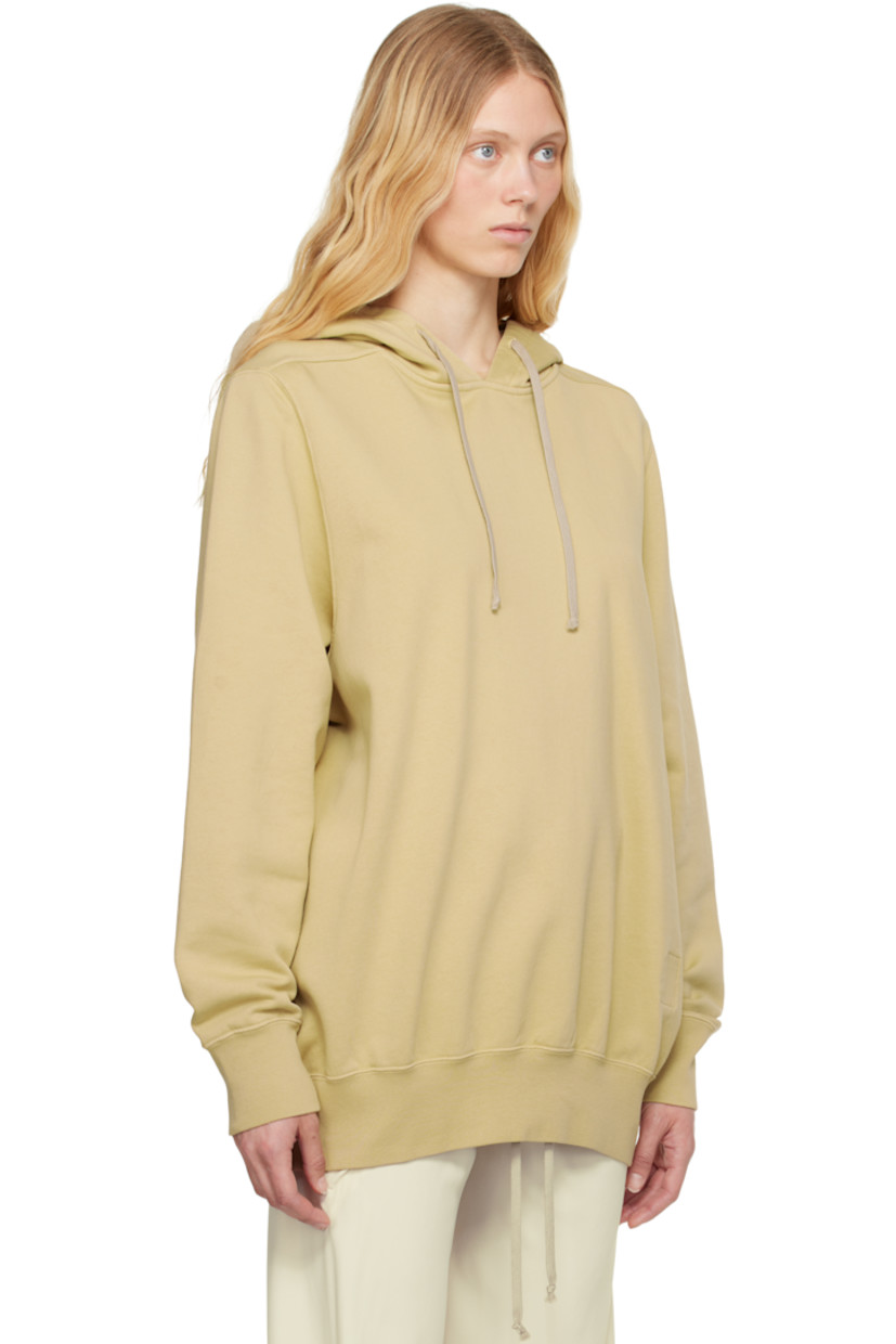 GOTS-certified organic cotton fleece hoodie.

· Drawstring at hood
· Rib-knit hem and cuffs
· Saddle shoulders
· Central seam at back
· Logo-woven webbing strap at interior

Supplier color: Parchment