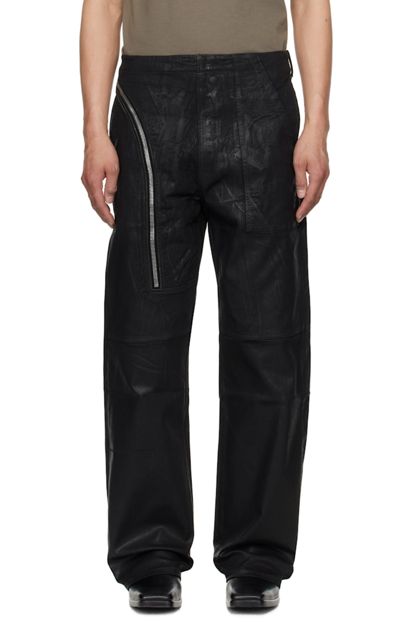 Overdyed and foil-coated 10 oz stretch denim jeans.

· ZDHC-certified
· Layered construction
· Belt loops
· Five-pocket styling
· Concealed zip fly
· Zip panel extends to back waistband
· Silver-tone hardware

Each item is unique. Please note finishings and colorations may vary.

Supplier color: Black