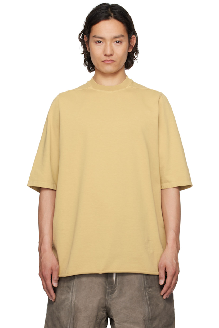 Heavyweight GOTS-certified organic cotton jersey T-shirt.

· Garment-dyed
· Oversized
· Rib-knit crewneck
· Rolled edge at hem
· Central seam at back
· Integrated logo-woven strap at interior

Supplier color: Parchment
