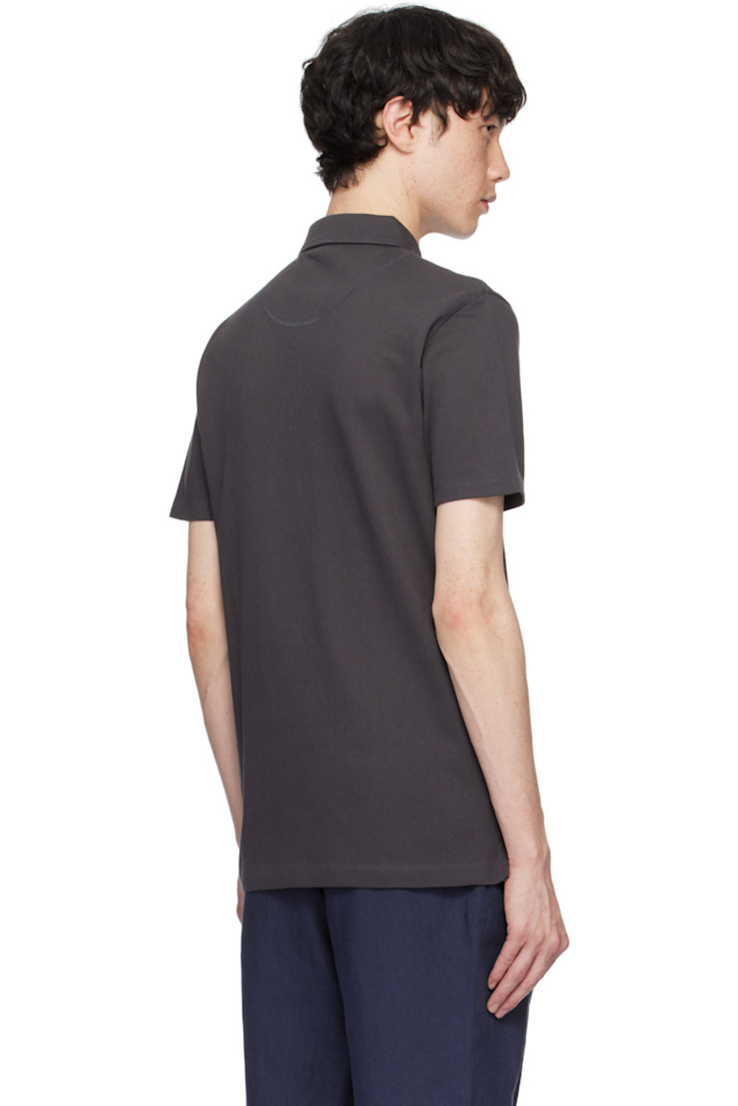 Extra-long staple Supima cotton mesh polo. Lightweight and breathable.

· Slim-fit
· Spread collar
· Two-button placket
· Patch pocket
· Tennis-tail hem

Supplier color: Charcoal