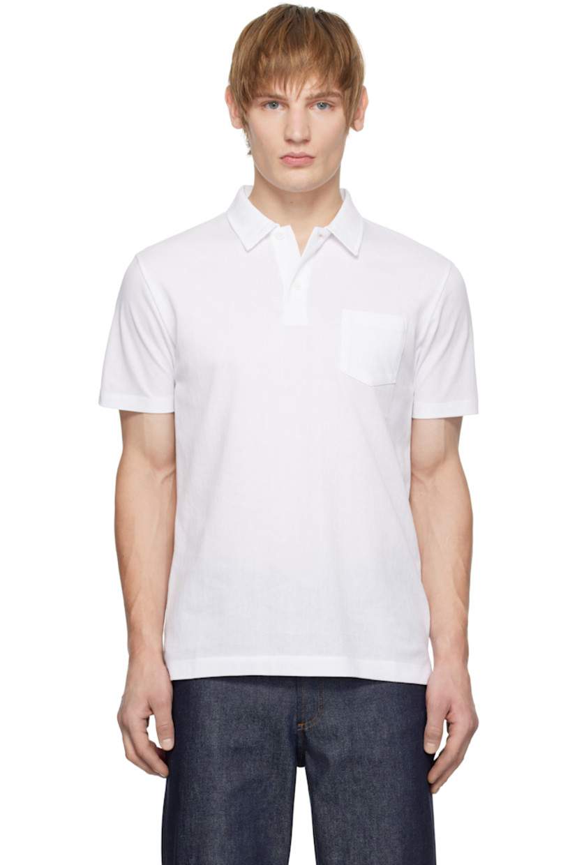 Extra-long staple Supima cotton mesh polo. Lightweight and breathable.

· Slim-fit
· Spread collar
· Two-button placket
· Patch pocket
· Tennis-tail hem

Supplier color: White