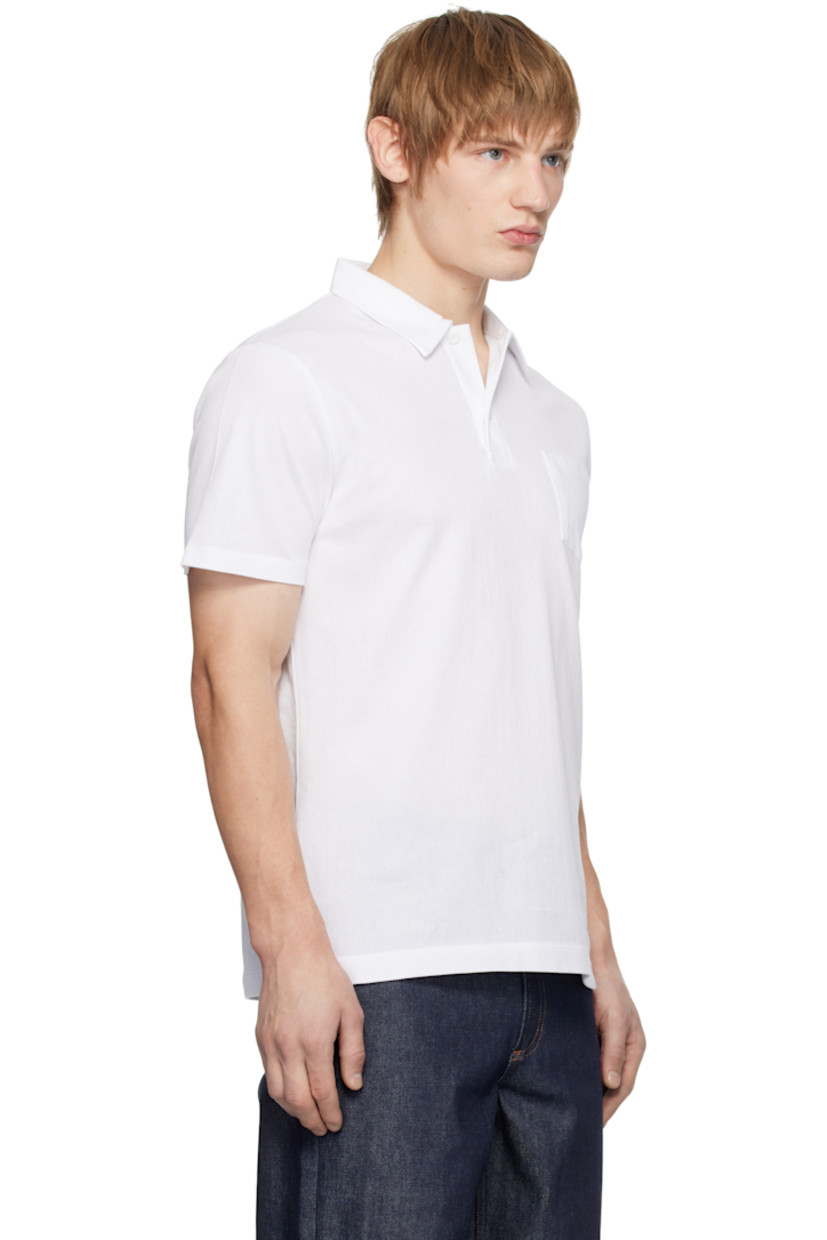 Extra-long staple Supima cotton mesh polo. Lightweight and breathable.

· Slim-fit
· Spread collar
· Two-button placket
· Patch pocket
· Tennis-tail hem

Supplier color: White