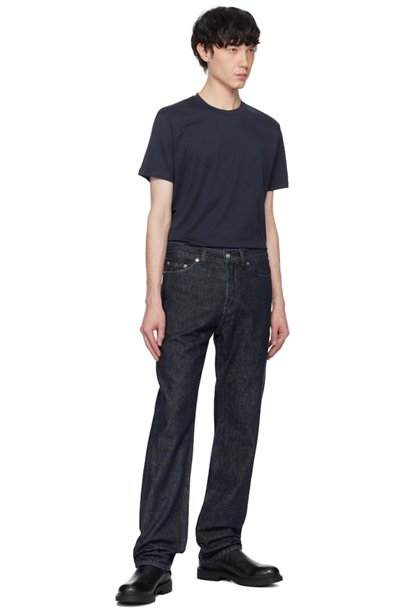 Extra-long staple supima cotton jersey T-shirt. Crewneck.

Supplier color: Navy
