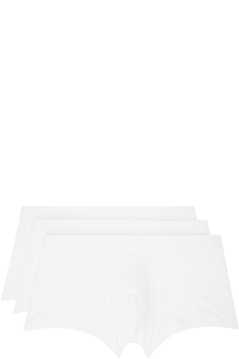Pack of three stretch cotton jersey boxer briefs.

· Logo-woven elasticized waistband
· Partially lined

Supplier color: White
