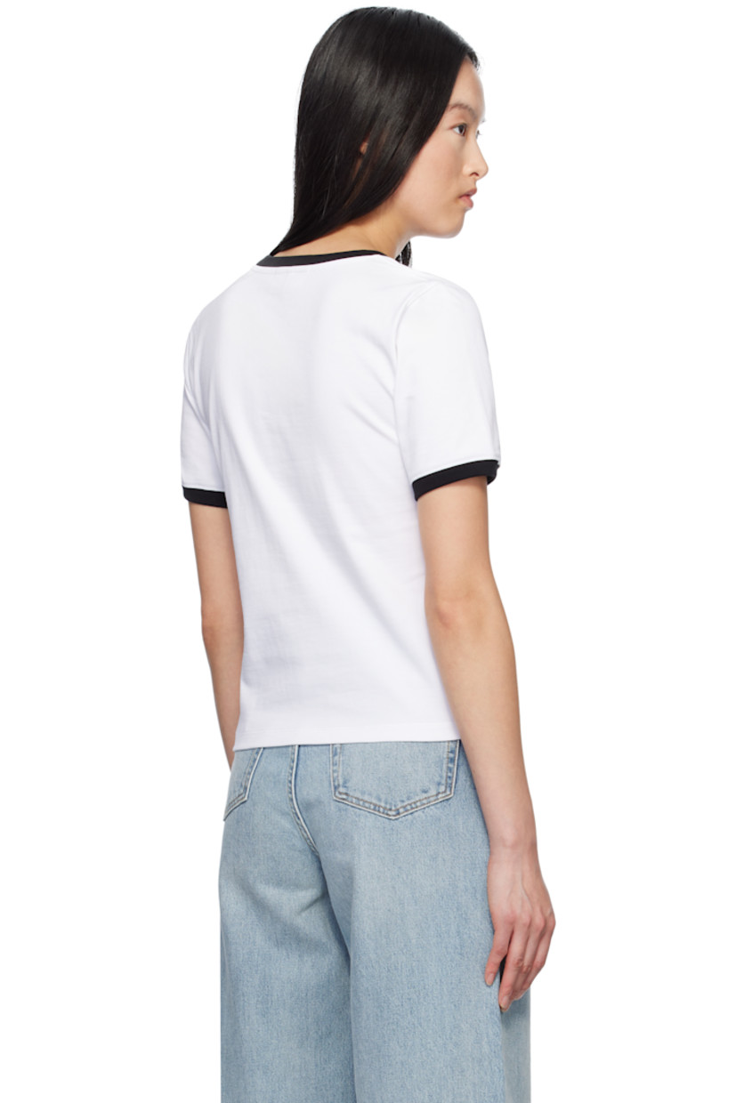 Organic cotton jersey T-shirt.

· Rib-knit crewneck and cuffs
· Logo patch at chest

Supplier color: Bright white