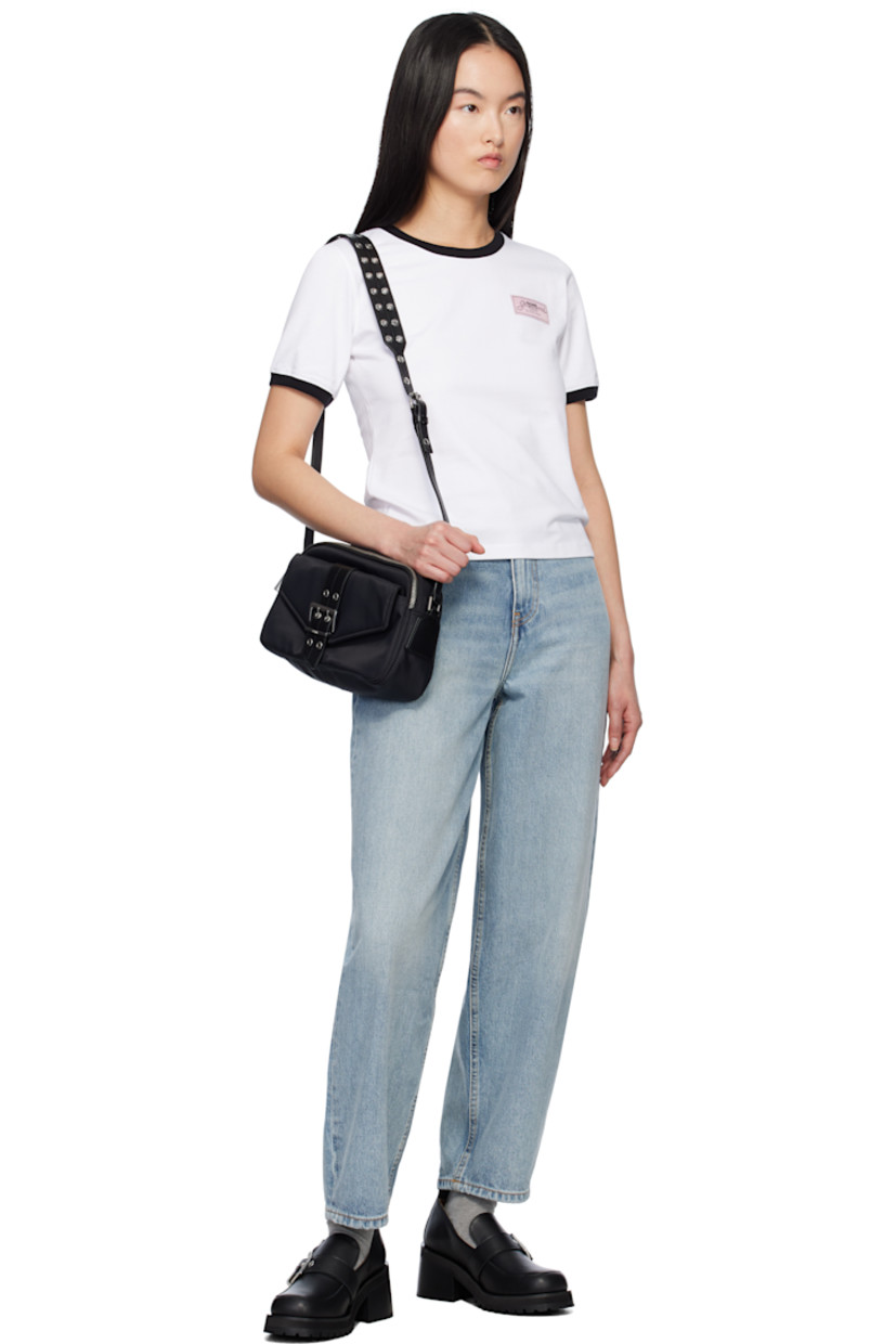 Organic cotton jersey T-shirt.

· Rib-knit crewneck and cuffs
· Logo patch at chest

Supplier color: Bright white