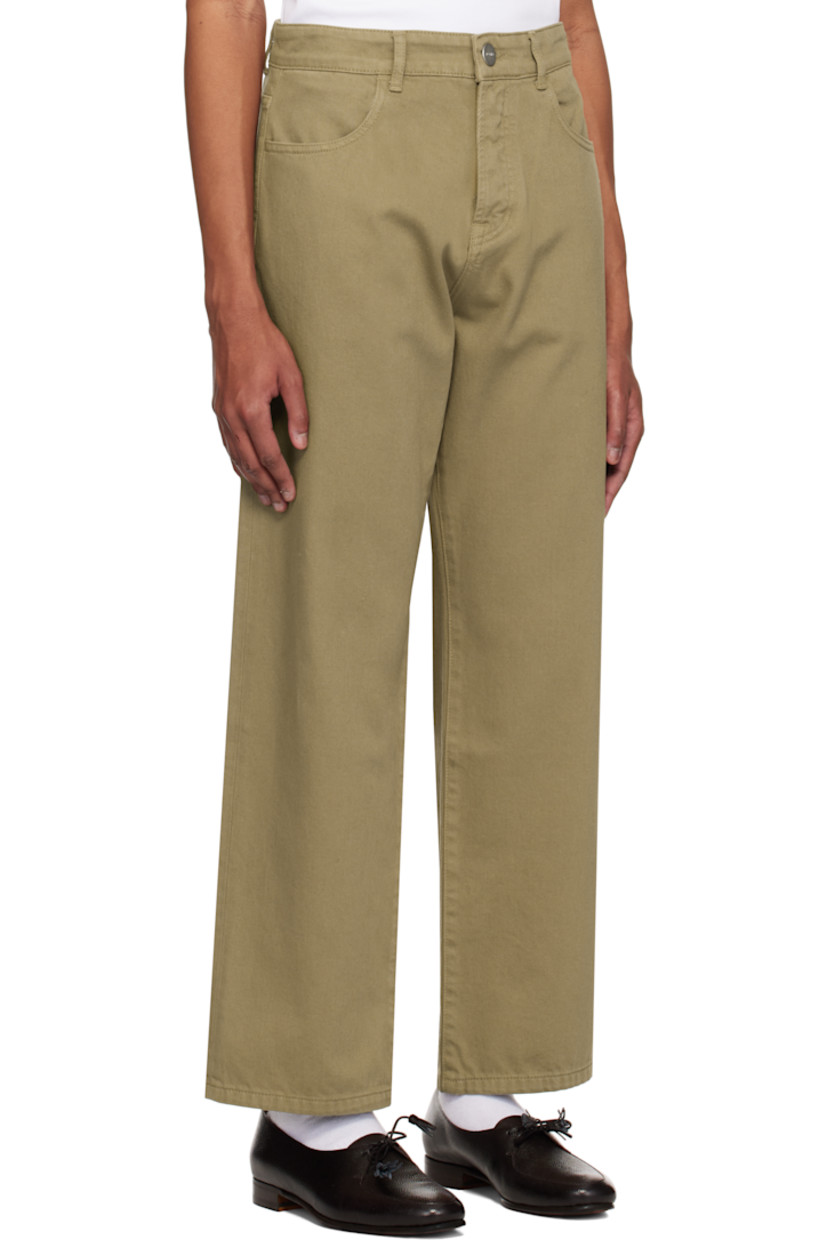 Loose-fit non-stretch denim jeans. 

· Belt loops
· Four-pocket styling
· Button fly
· Logo-engraved antiqued silver-tone hardware

Supplier color: Taupe